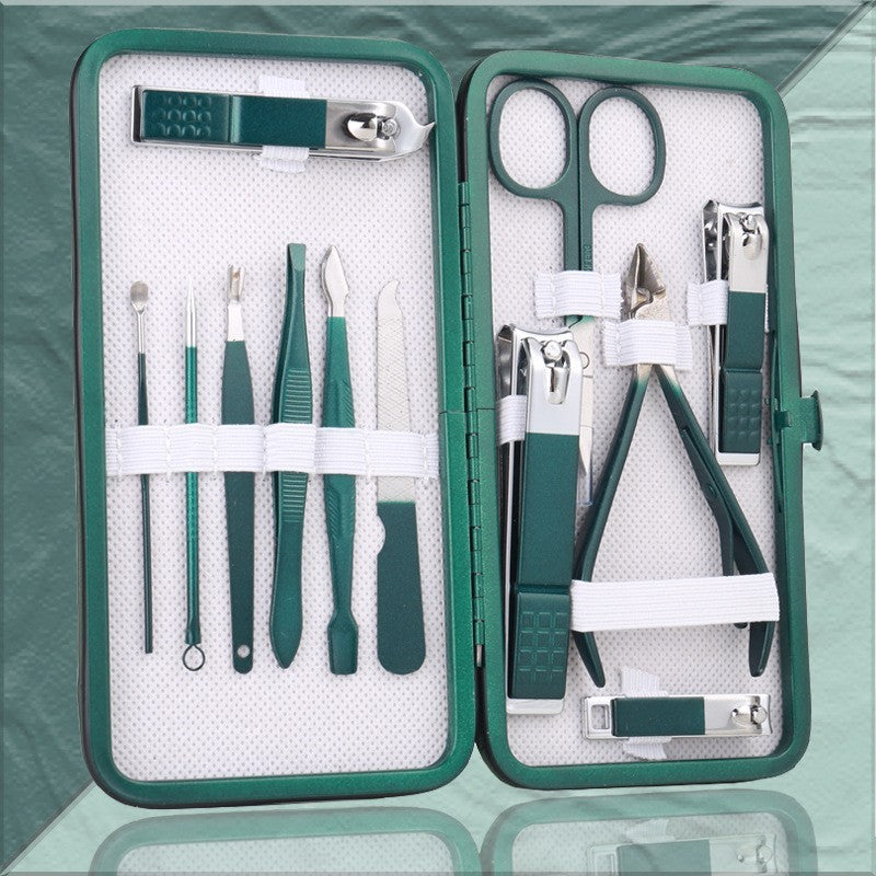 Flag Village Pedicure Knife Nail Clippers Set Box Manicure Implement Nail Clippers Set For Manicure