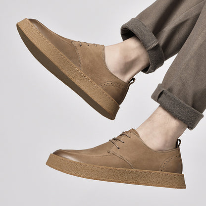 Flag Village Men's Outdoor Cowhide Casual Sneakers