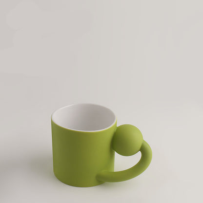 Flag Village Coffee Cup Couple Mug Frosted Ceramic Mug Gift Box Set