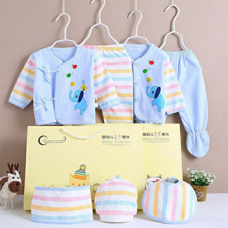 Flag Village Pure Cotton Baby Clothes Spring And Autumn Summer Children Gift Box Set