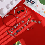 Flag Village Christmas Ornaments Children's Gift Box Countdown Calendar Gift Box Leather Cord Bracelet Set Box