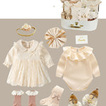 Flag Village Newborn Gift Box Spring And Summer Suit Girl Baby Full Moon Gift