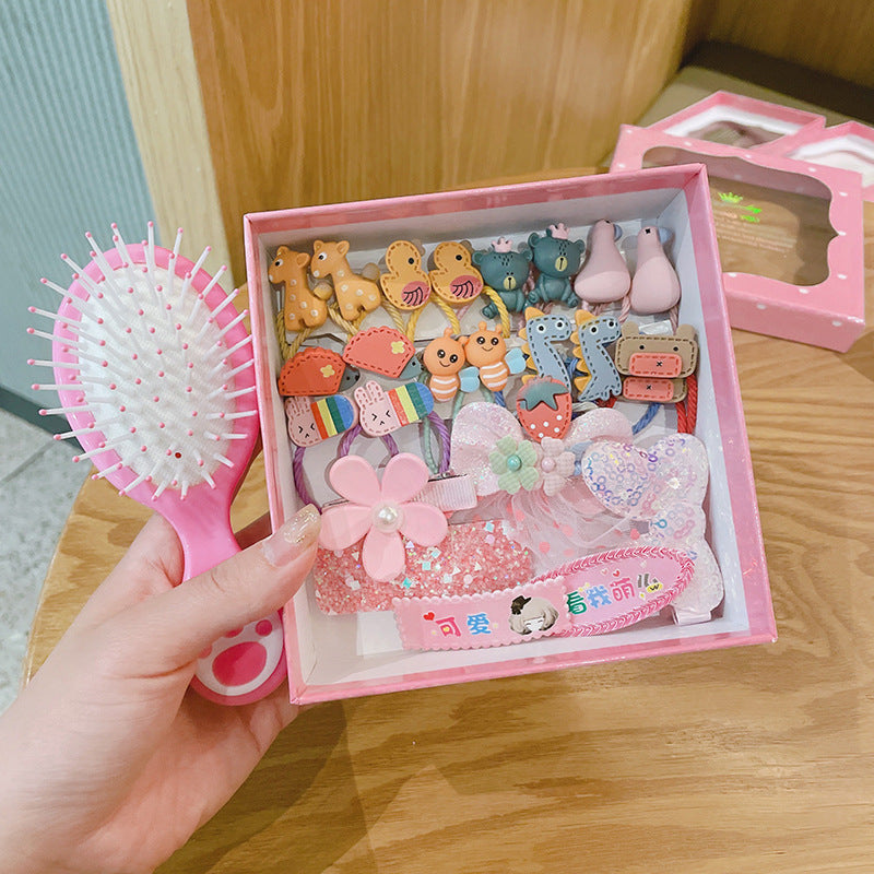 Flag Village Children's Hair Accessories Set 28-piece Gift Box Girl's Headdress