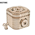 Flag Village Robotime Rokr 123Pcs Treasure Box Creative 3D Wooden Puzzle Game Assembly Toys Chris Gift For Children Adults Teens Dropshipping