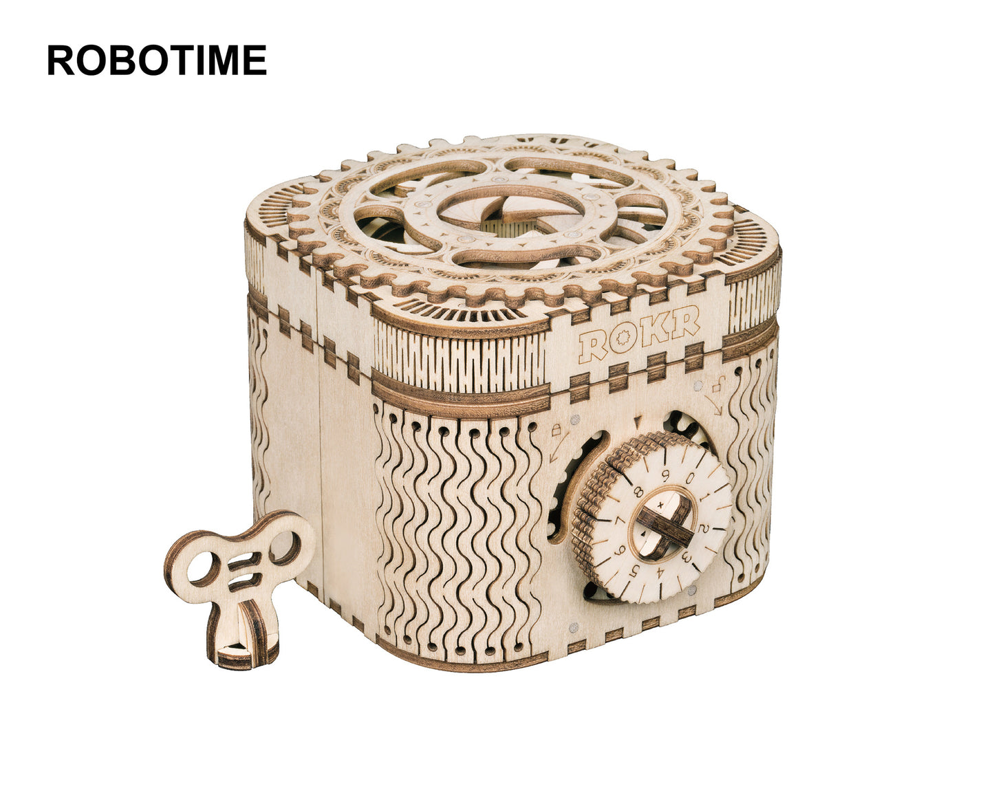 Flag Village Robotime Rokr 123Pcs Treasure Box Creative 3D Wooden Puzzle Game Assembly Toys Chris Gift For Children Adults Teens Dropshipping