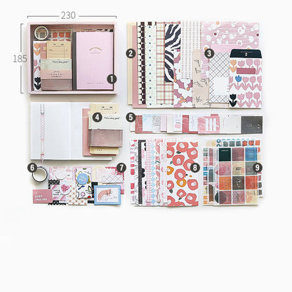 Flag Village Hand Ledger Gift Box Cute Simple Set Notebook