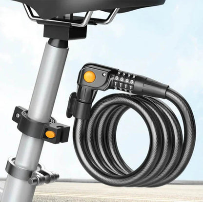 Flag Village Auto Tools Password Double Open Anti-theft Steel Cable Steel Wire Password Lock Bicycle Lock