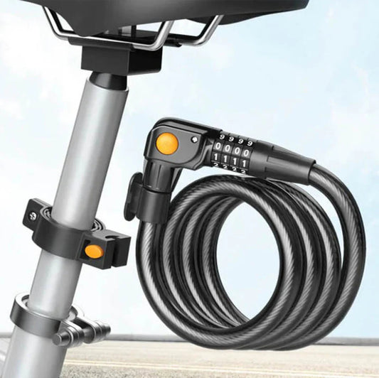 Flag Village Auto Tools Password Double Open Anti-theft Steel Cable Steel Wire Password Lock Bicycle Lock