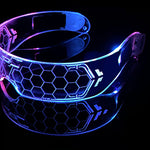 Flag Village LED Luminous Glasses Party Bar Disco Punk Glasses Futuristic Style Festival Goggles Decoration Gifts