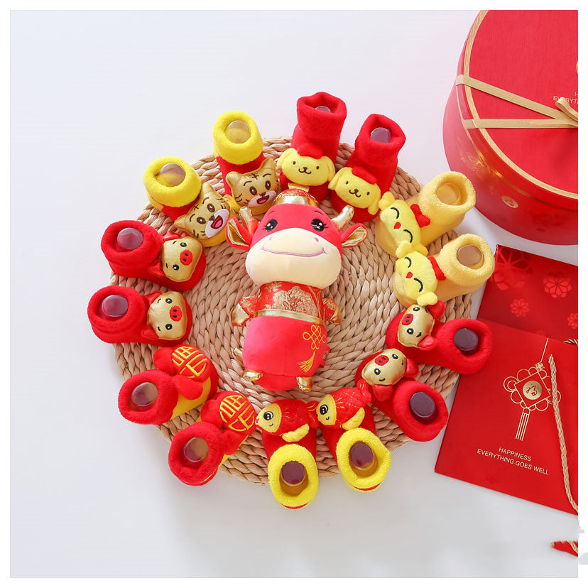 Flag Village Net Red Baby Prince Socks Toy Gift Box Set