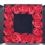 Flag Village Rose Box Double Door Jewelry Box Valentine's Day Bow Gift Box Necklace Locket