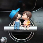 Flag Village Auto Tools Air Outlet Decoration Cartoon Couple Gift Car Perfume Clip