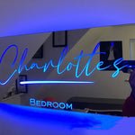 Flag Village Personalized Name Mirror Light For Bedroom LED Light Up Mirror For Wall Custom Photo Christmas Valentine's Day Wedding Gifts