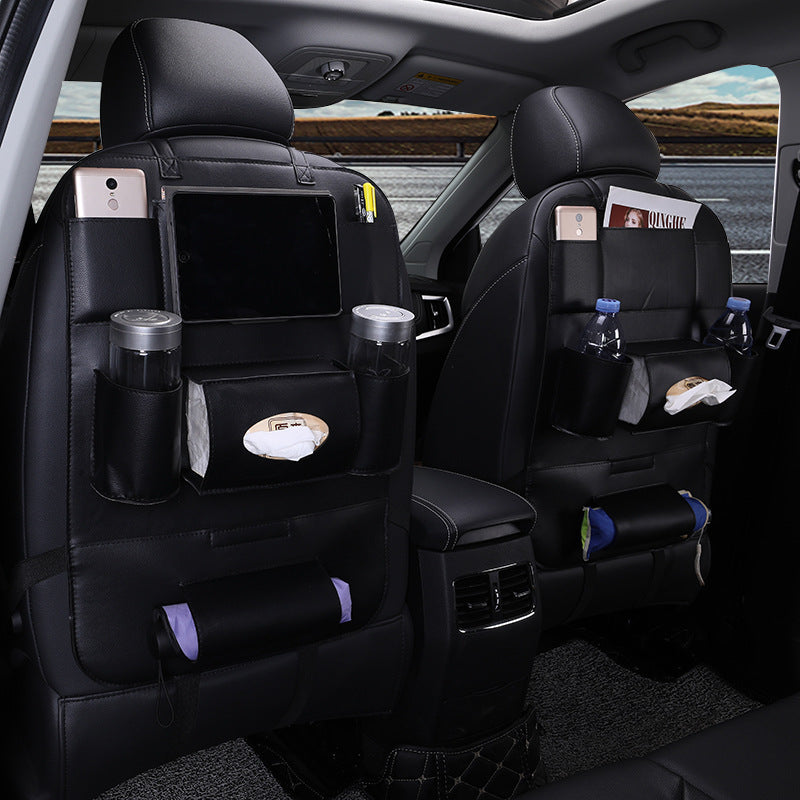 Flag Village Auto Tools Car Interior Supplies Multifunctional Seat Back Leather Folding
