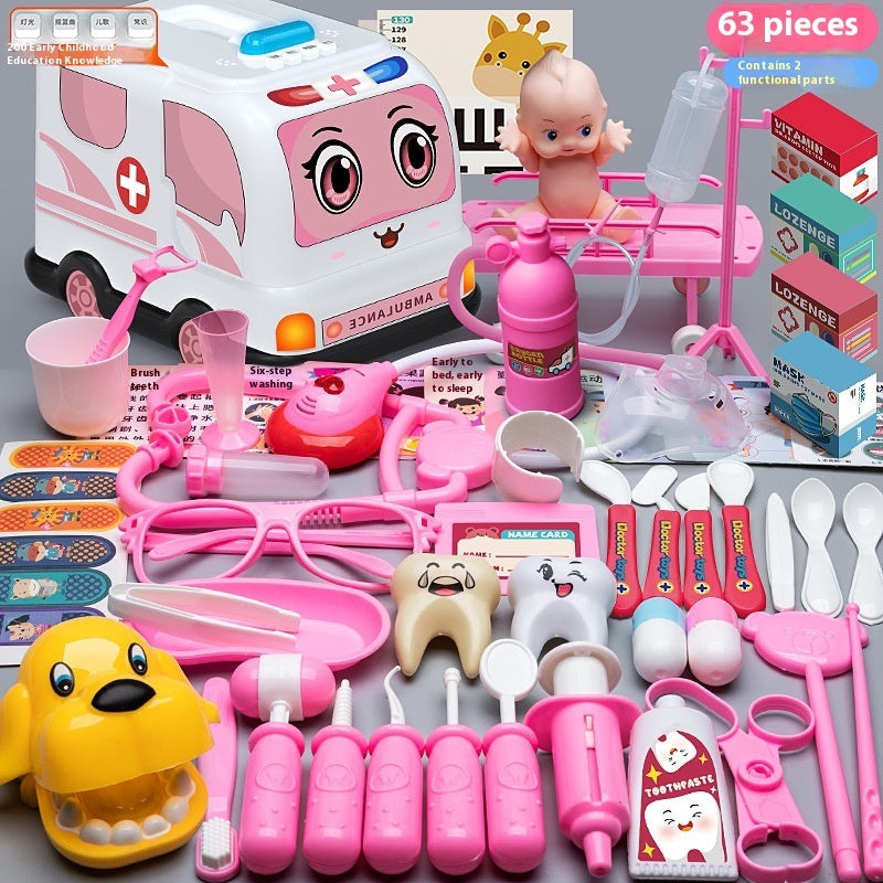 Flag Village Children's Doctor Toy Set Tool Medical Box