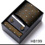 Flag Village Men's Business Formal Tie Six-piece Set Gift Box