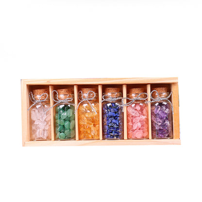 Flag Village Natural Original Stone Set Energy Crystal Unpolished Semi Precious Amethyst Gift Box