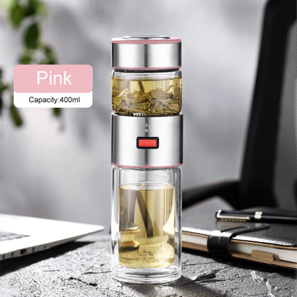 Flag Village Car Tea And Water Separation Glass Portable Gift Box Set