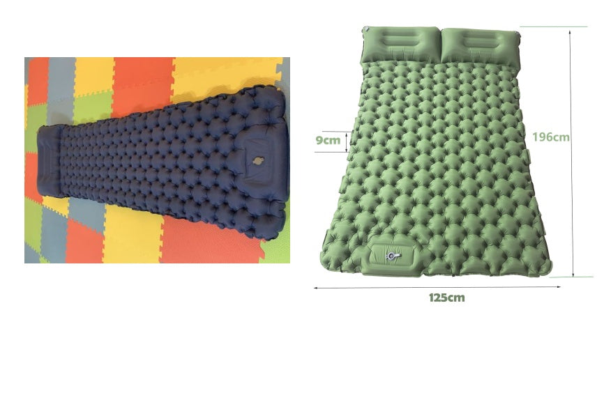 Flag Village Outdoor Camping Travel Portable Inflatable Cushion Built-in Foot Inflatable