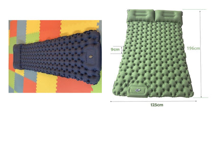 Flag Village Outdoor Camping Travel Portable Inflatable Cushion Built-in Foot Inflatable