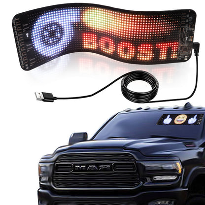 Flag Village Auto Tools Programmable Car LED Sign LED Full-color Advertising Screen Ultra-thin Display Screen Custom Text Pattern Animation Display Car