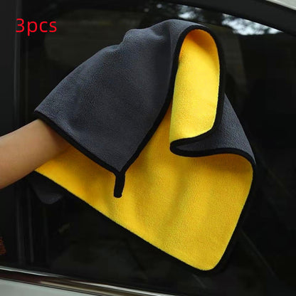 Flag Village Auto Tools Two-color Couble-sided Car Dual-use Cleaning Car Wash Towel