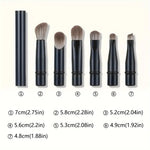Flag Village 6Pcs Mini Travel Makeup Brushes Set With Box Portable Cosmetic Powder Foundation Blush Blending Concealer Make Up Brushes Set