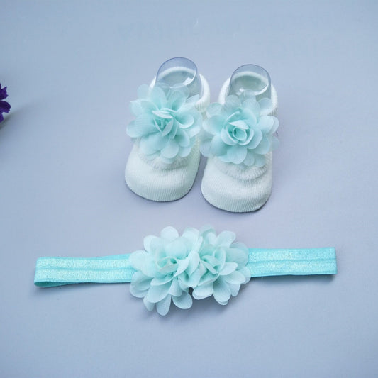 Flag Village New Baby Girl Socks Headband Gift Box