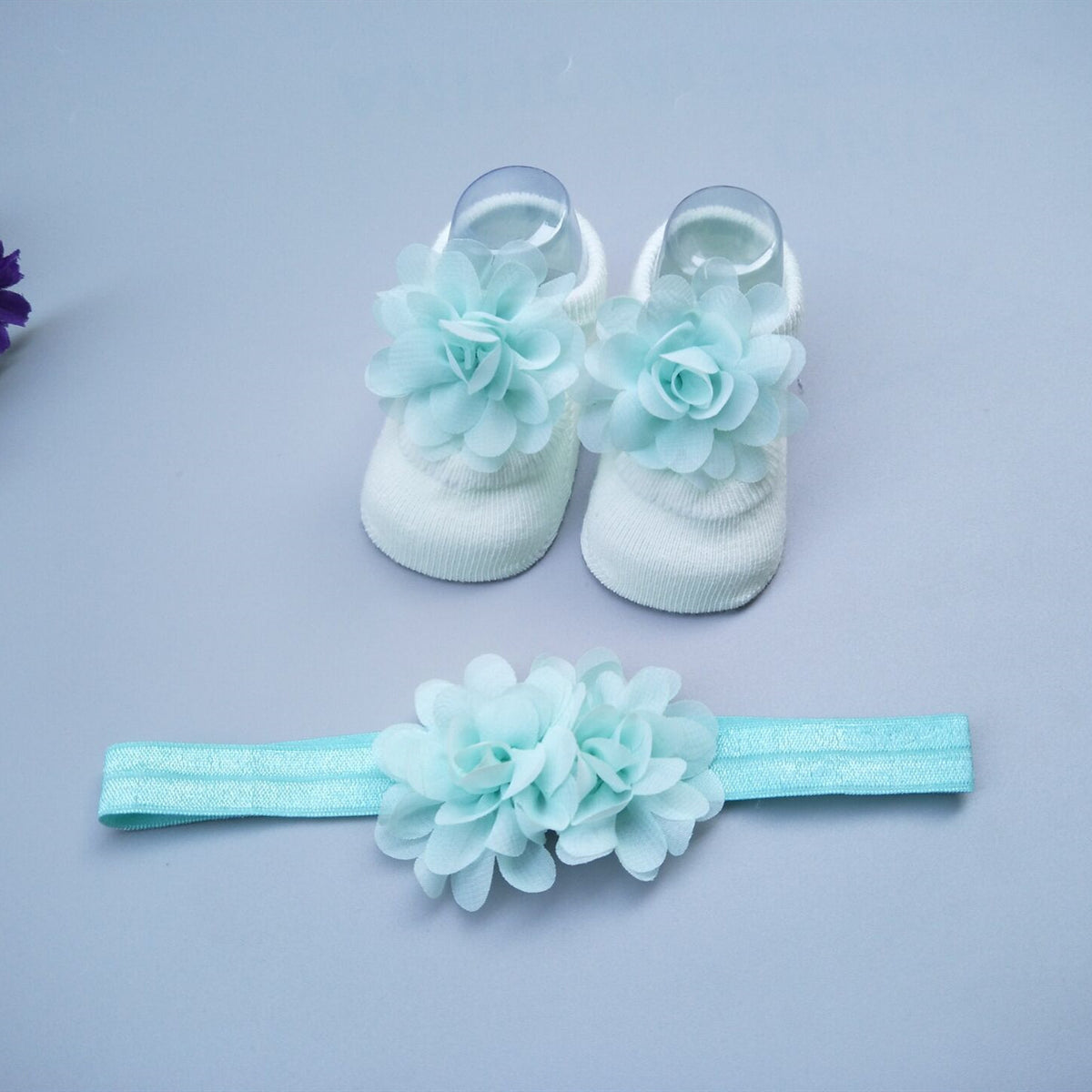Flag Village New Baby Girl Socks Headband Gift Box