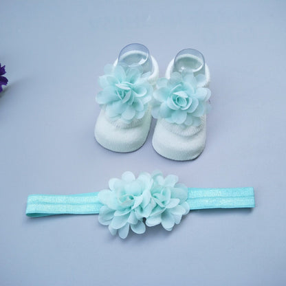 Flag Village New Baby Girl Socks Headband Gift Box