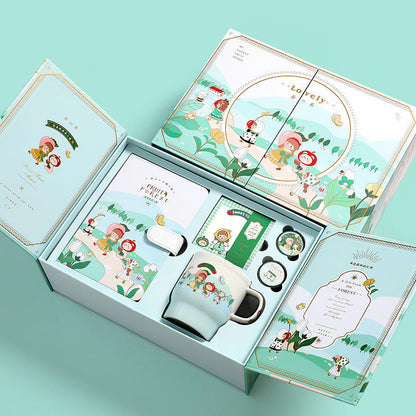 Flag Village This Set Gift Box Cute Girl Heart Luxury Handbook Cartoon