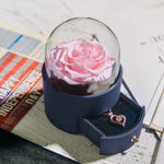 Flag Village Yongsheng Rose Round Jewelry Box With Necklace For Birthdays And Valentine's Days Gift