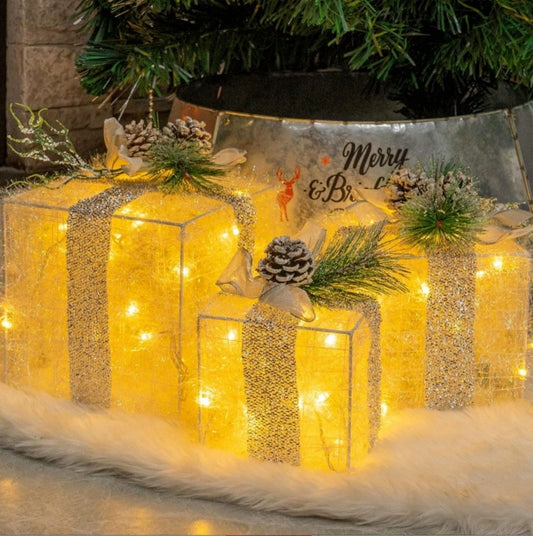Flag Village Christmas Gift Box Three-piece Set Gift Decoration