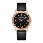 Flag Village Glitter Face Simple Fashion All-match Belt Women's Watch Gift Box Suit Quartz Wrist Watch