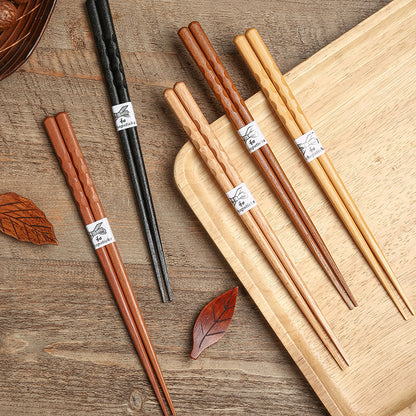 Flag Village Chopsticks Household Wooden Chopsticks Gift Box Set