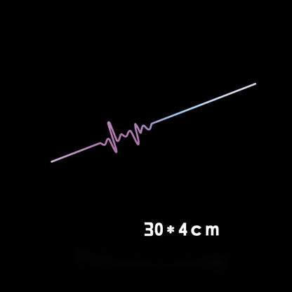 Flag Village Auto Tools Car Electrocardiogram Creative Sound Wave Chart Car Sticker
