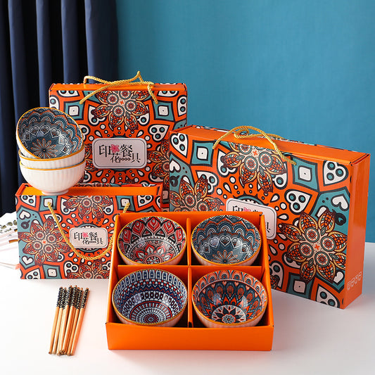 Flag Village Bohemian Tableware Set Ceramic Tableware Gift Box