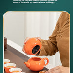 Flag Village Gift Box With Hand Gift Set Ceramic Tea Set Suit