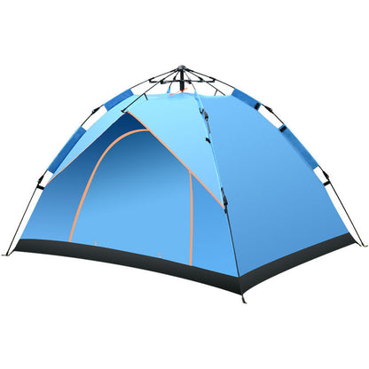 Flag Village Camping Outdoor Travel Double-decker Automatic Tent