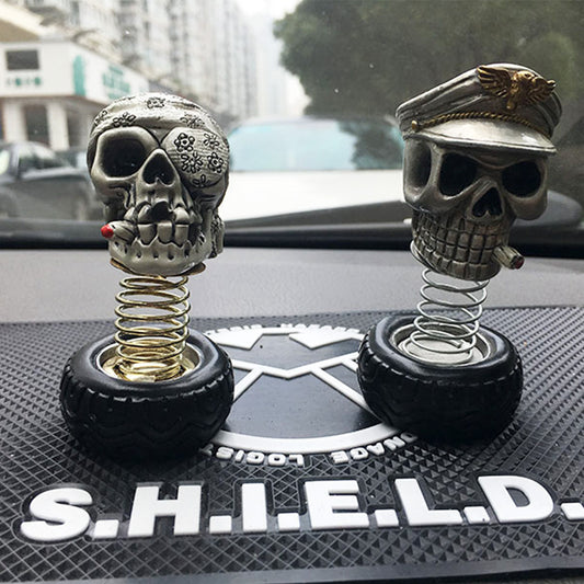 Flag Village Auto Tools Car Skull Personality Interior Decoration Halloween Day Ornament For Car Goods Car Interior Accessories Decoration