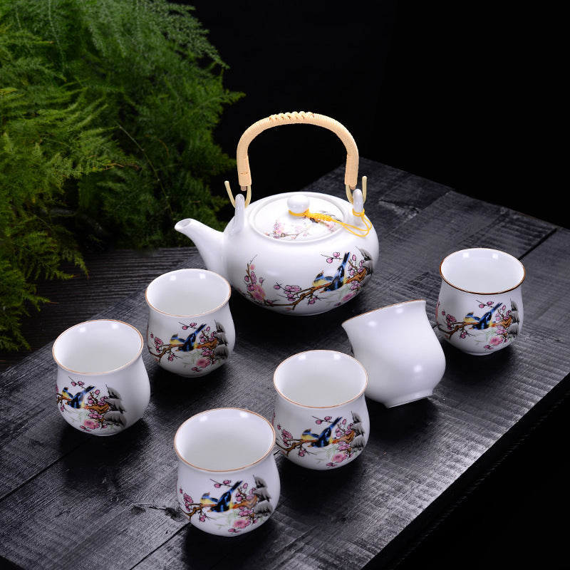 Flag Village Large-capacity Set Of Ceramic Tea Set With Gift Box