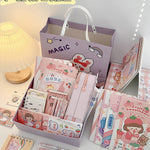 Flag Village Girl Students' Supplies Stationery Set Gift Box