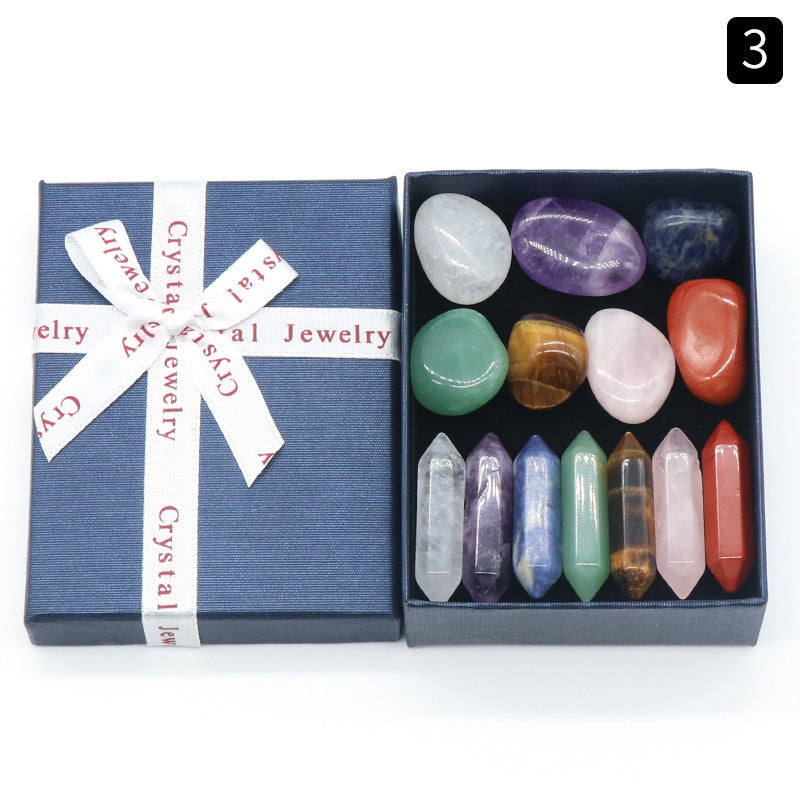 Flag Village Colorful Irregular Natural Stone Set Gift Box