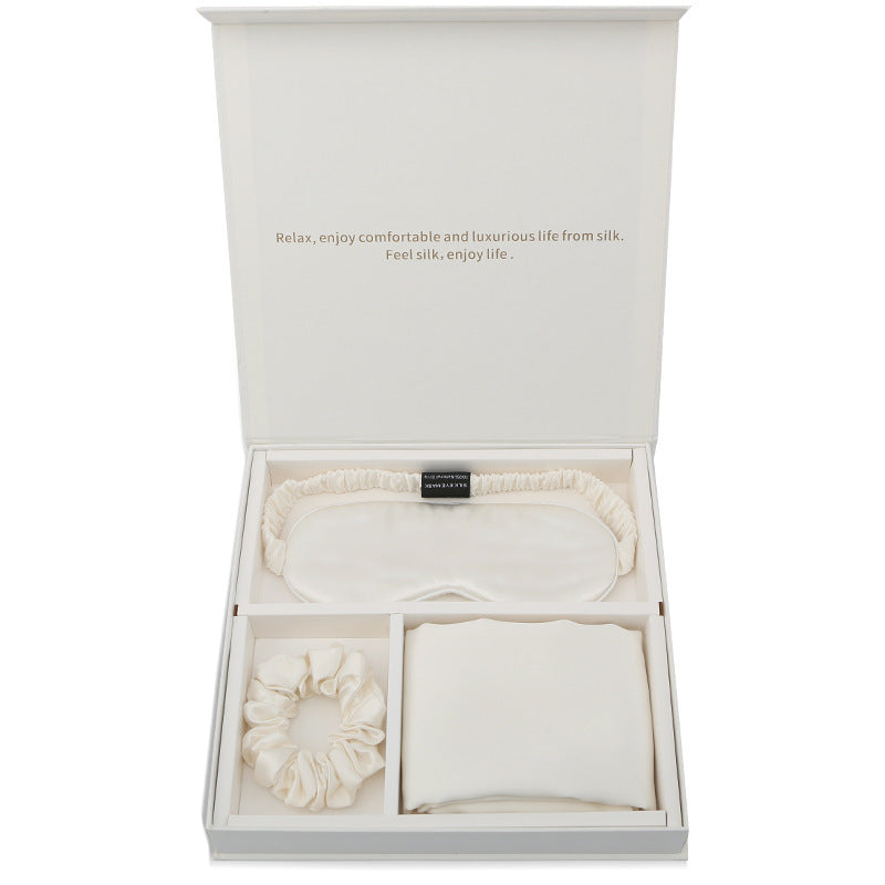 Flag Village Silk Eye Mask Pillowcase Head Flower Gift Box