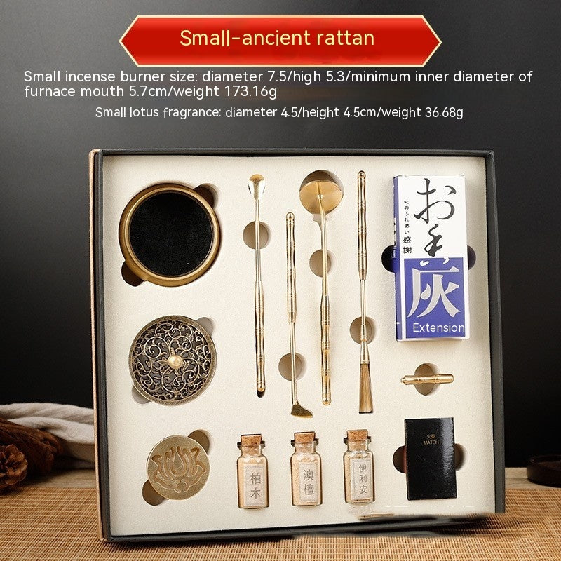 Flag Village Pure Copper Incense Burner Xiangdao Starter Set With Gift Box