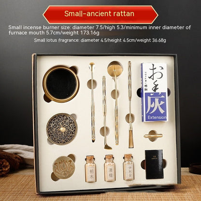 Flag Village Pure Copper Incense Burner Xiangdao Starter Set With Gift Box