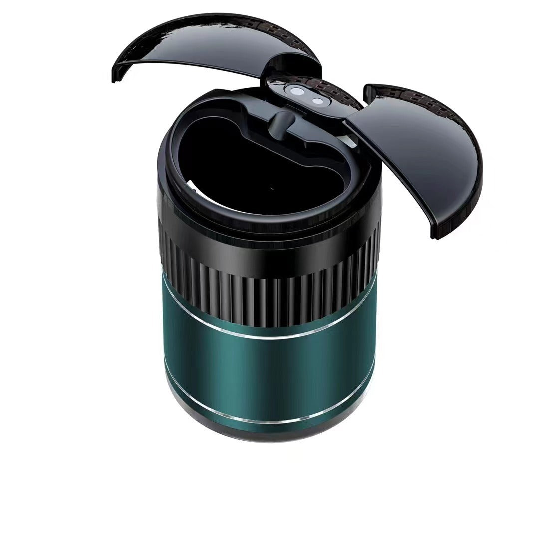 Flag Village Auto Tools Car Automatic Sensing Touch Infrared Smoking Metal Smart Ashtray With Lid