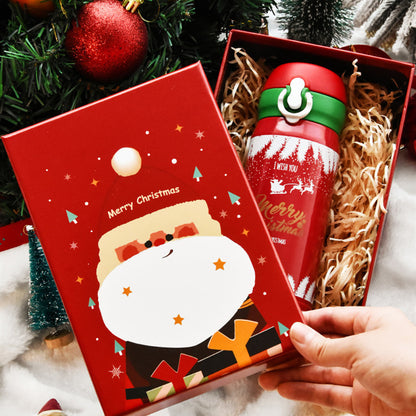 Flag Village Christmas Female Thermos Cup Gift Box Set Birthday