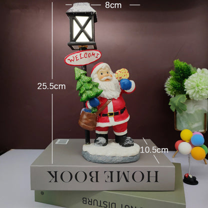 Flag Village Christmas Gifts Resin Christmas Snowman Night Light Decoration Christmas Gifts Crafts