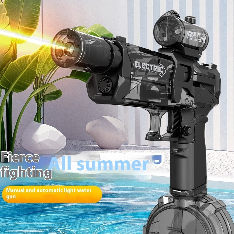 Flag Village Fire Rat Electric Water Pistol Cool Light Full Automatic Water Spray Gun Summer Toy Sports Entertainment Children Gifts AC223